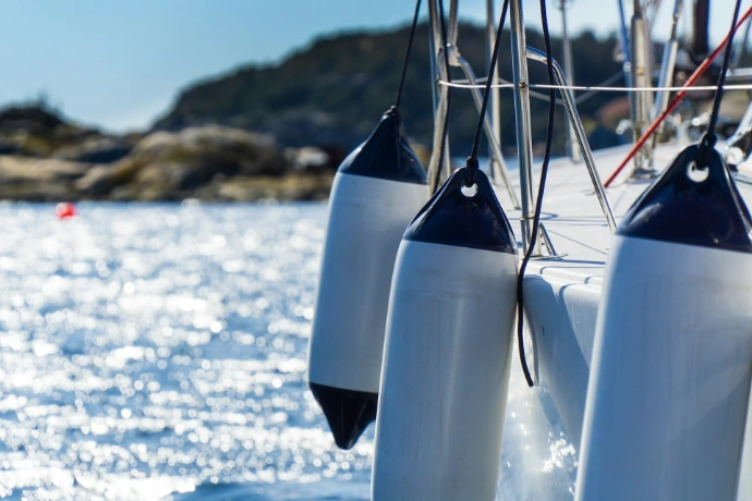 white-and-black boat parts